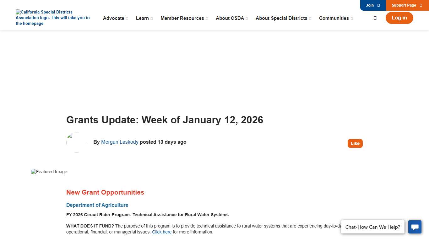 Grants Update: Week of January 12, 2026